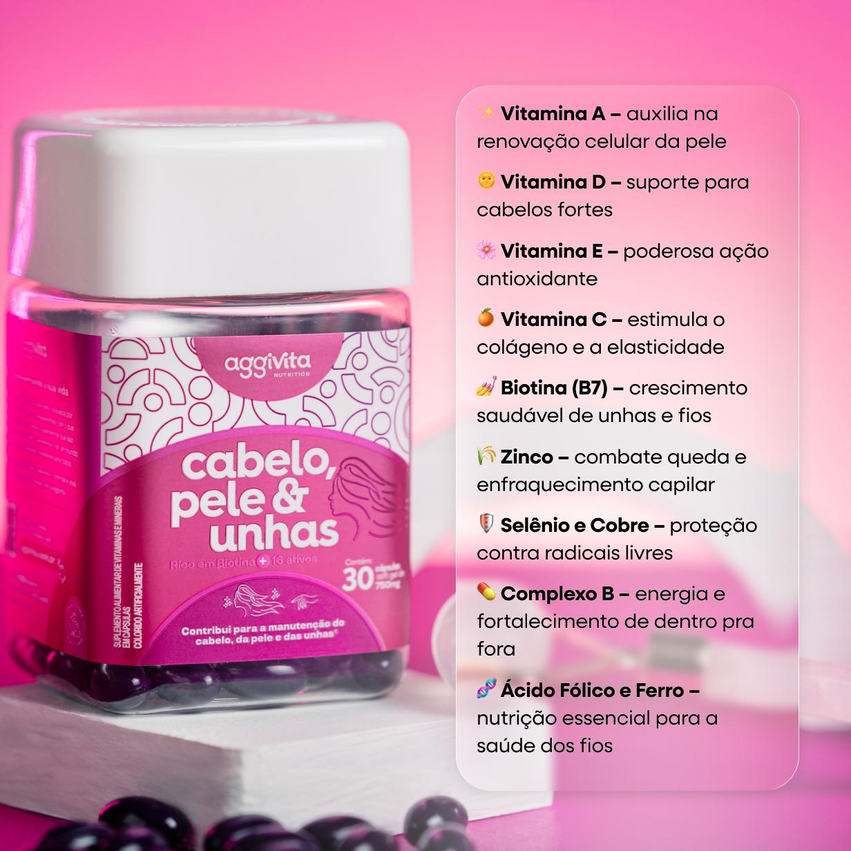 cabelo, pele & unhas