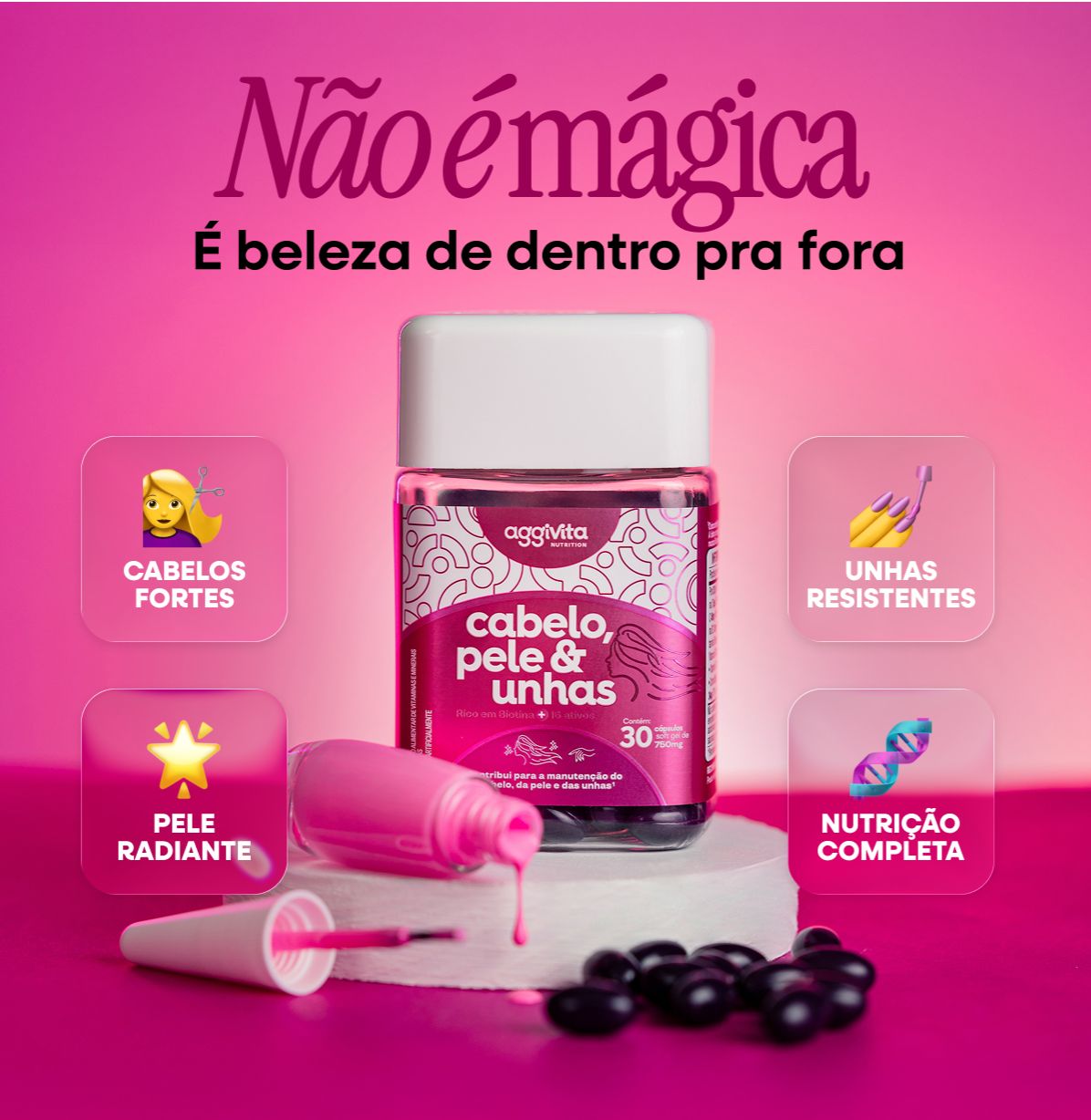 cabelo, pele & unhas